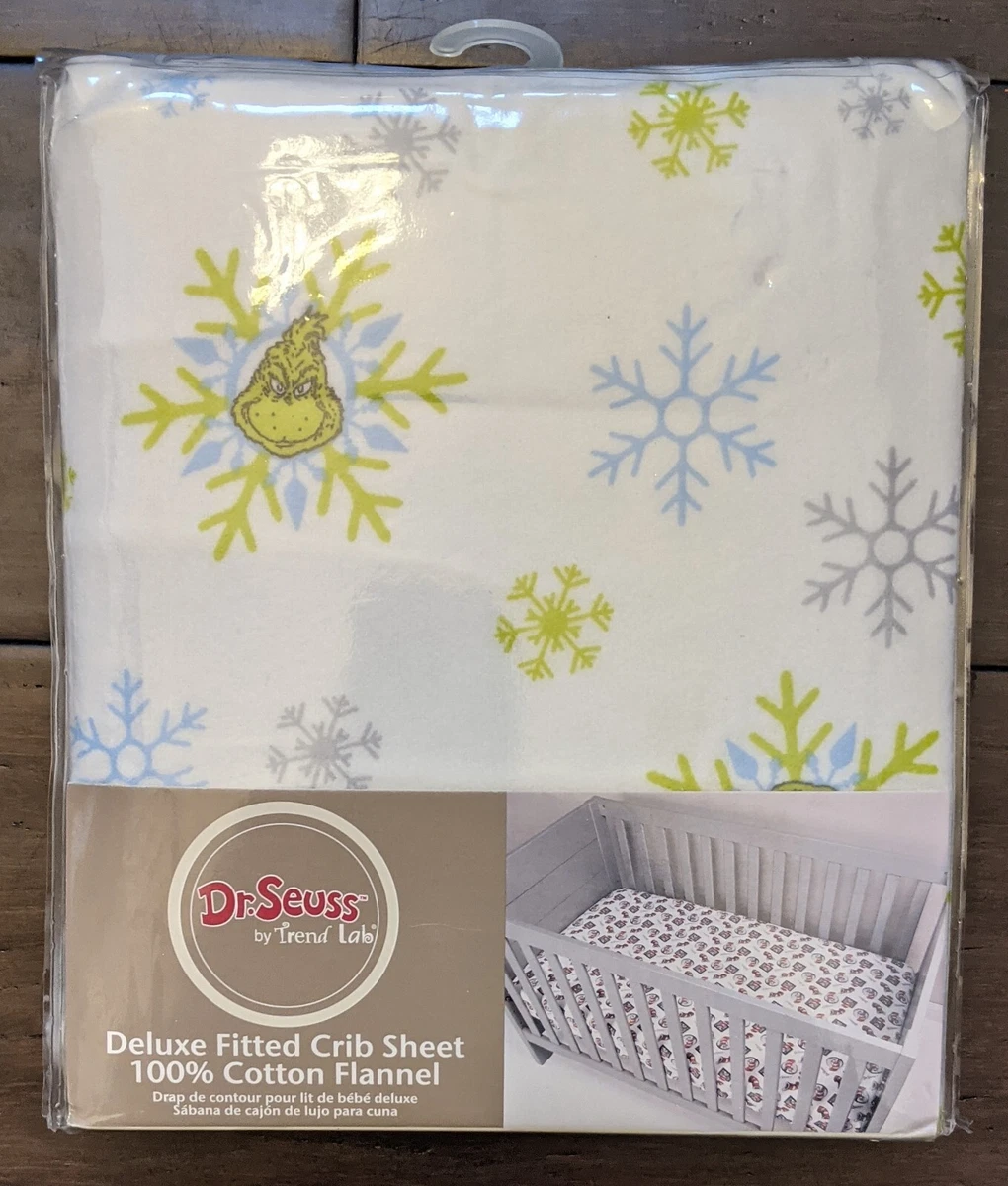 NEW Grinch Dr. Seuss Christmas Holiday Nursery Fitted Crib Sheet Infant Baby