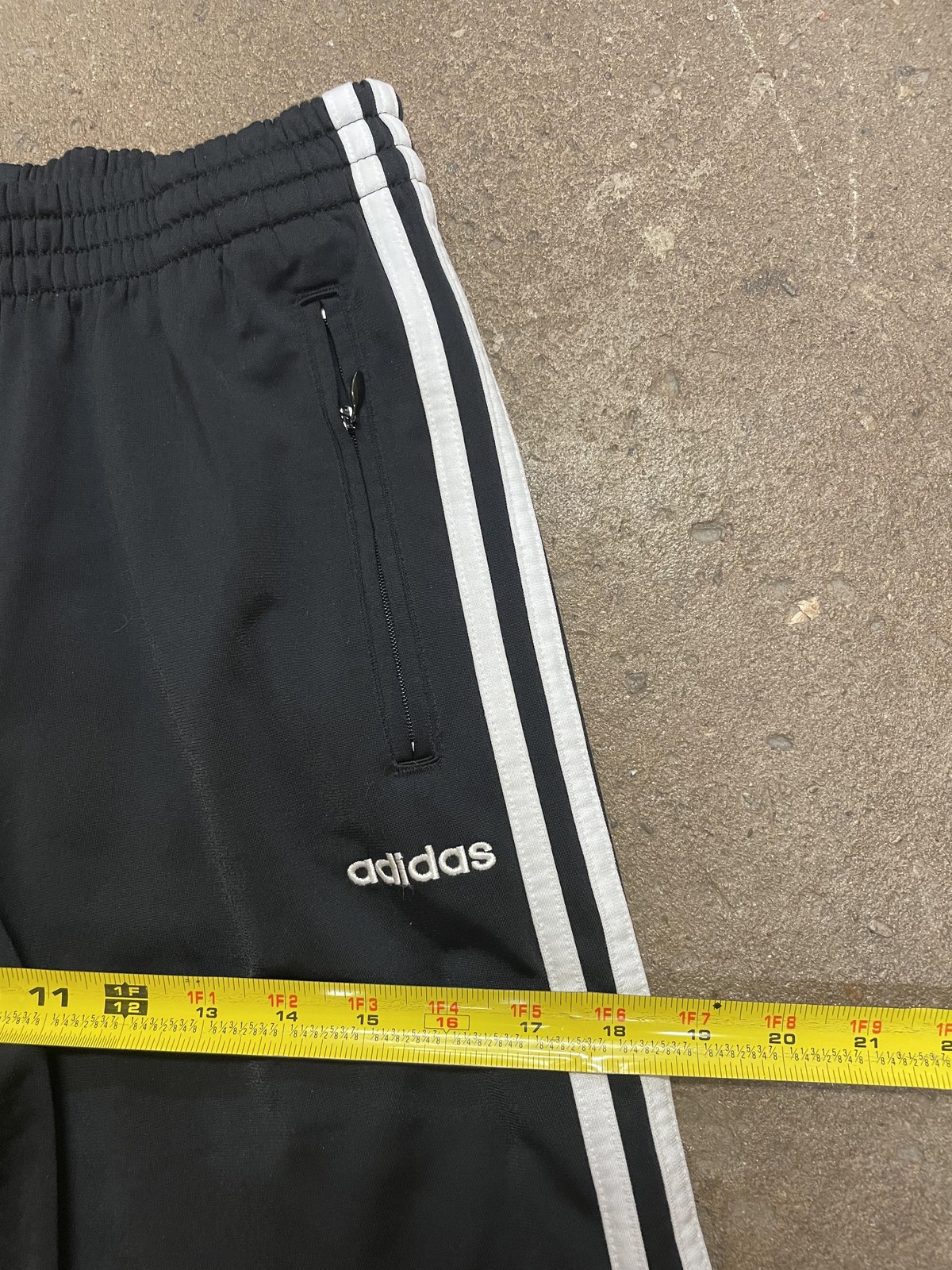 Adidas Track Pants Teens XS Black Snap Tear Away 3-Stripes Zip Pockets Athletic thumbnail 17
