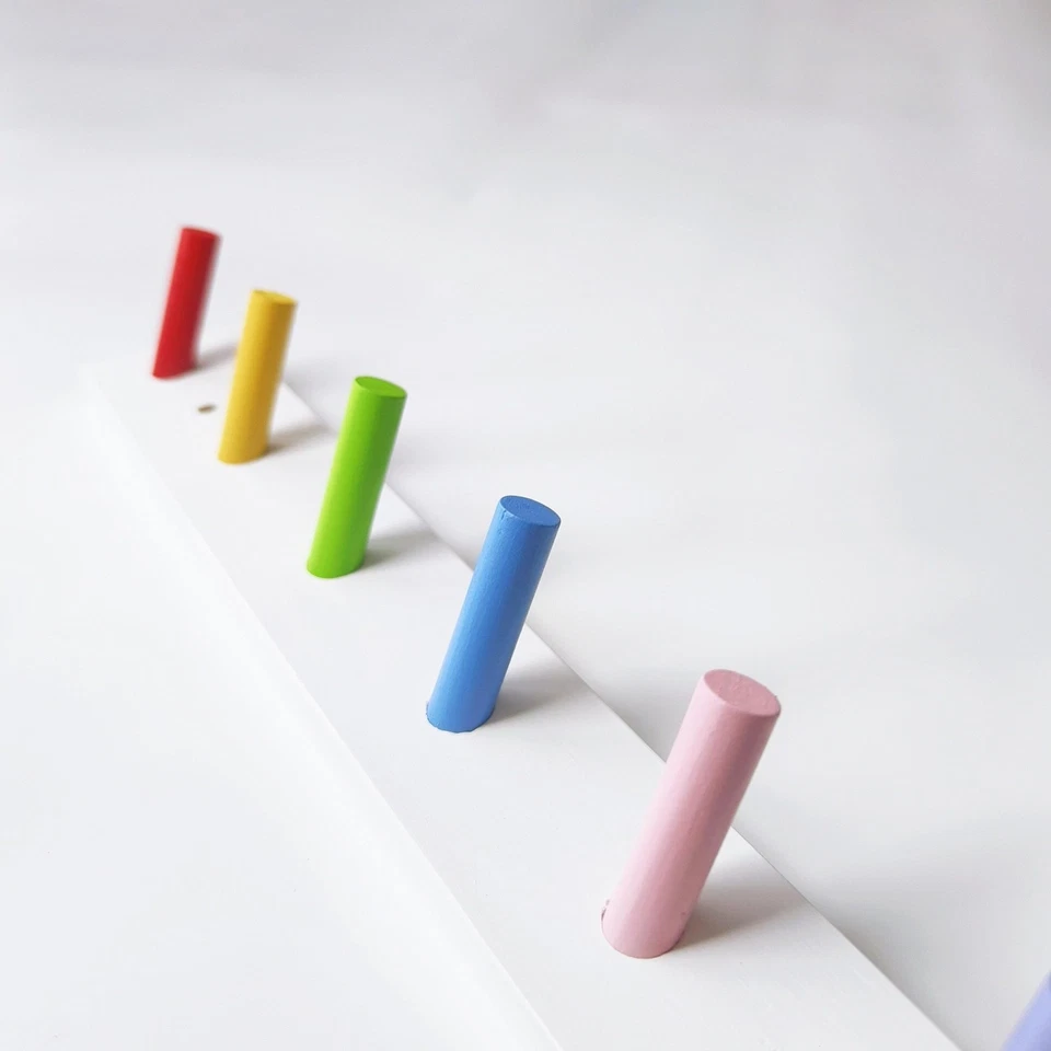 Wood Wall Mounted Coat Racks 6 Hooks Wall Hanger Key Hooks Pegs for Hanging H... - Image 2 of 4