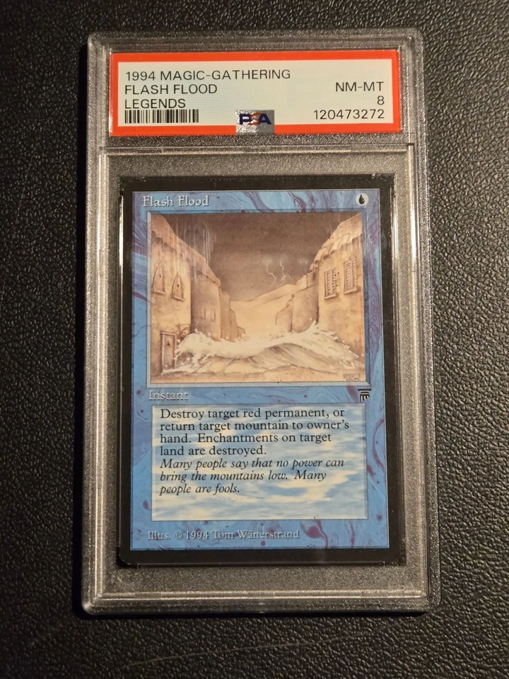 Magic The Gathering Flash Flood PSA 8 Legends Holy Light PSA 8 vintage 1994 - Image 2 of 4