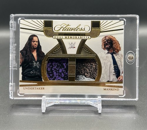 2024 Panini Flawless WWE Dual Patch Undertaker Mankind Gold /10