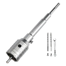 2-1/8 inch / 54mm Concrete Hole Saw with SDS Plus Shank Connecting Rod, 6.3mm...