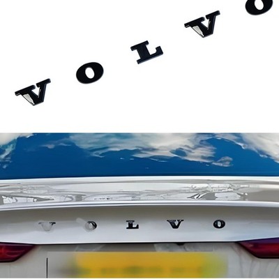 3D Rear Tailgate Badge Gloss Black Letter Emblem For Volvo EX30 EX60 XC60 XC90
