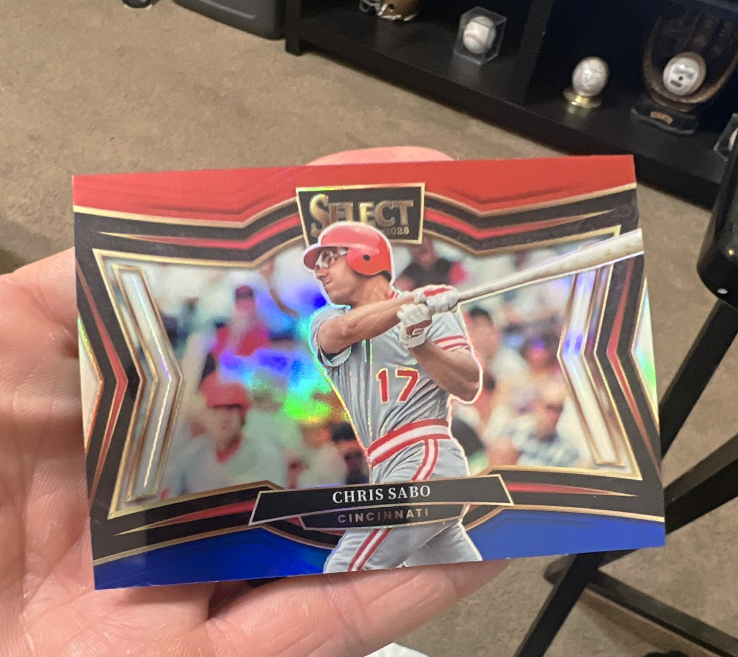 Panini 2025 Select Diamond Level Red Prizm Chris Sabo Reds #212 /99
