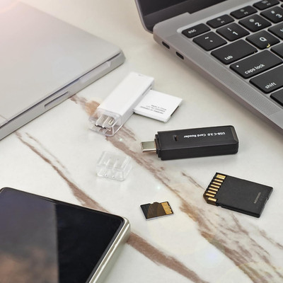 Micro SD Card Reader, 5Gbps 2-In-1 USB C Memory Card Reader for Digital Camer...