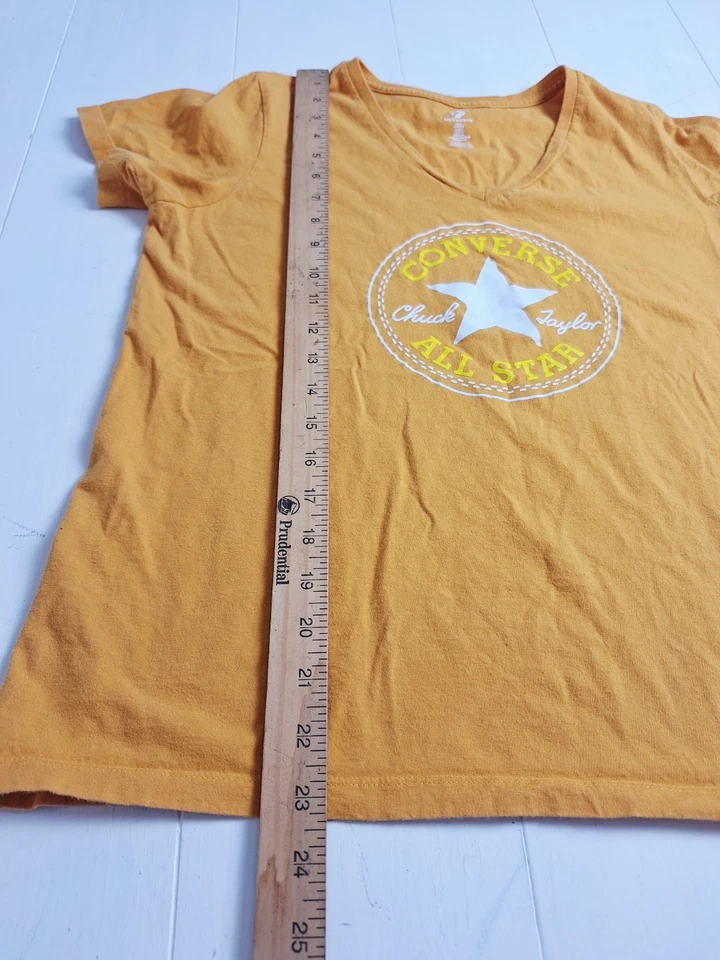 Camisa converse chuck taylor grande para mujer logotipo amarillo mostaza  Foto 4 de 4
