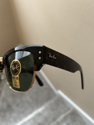 RAY BAN RB0316S 990 31 Tortoise Mega Clubmaster Unisex 53 mm Sunglasses