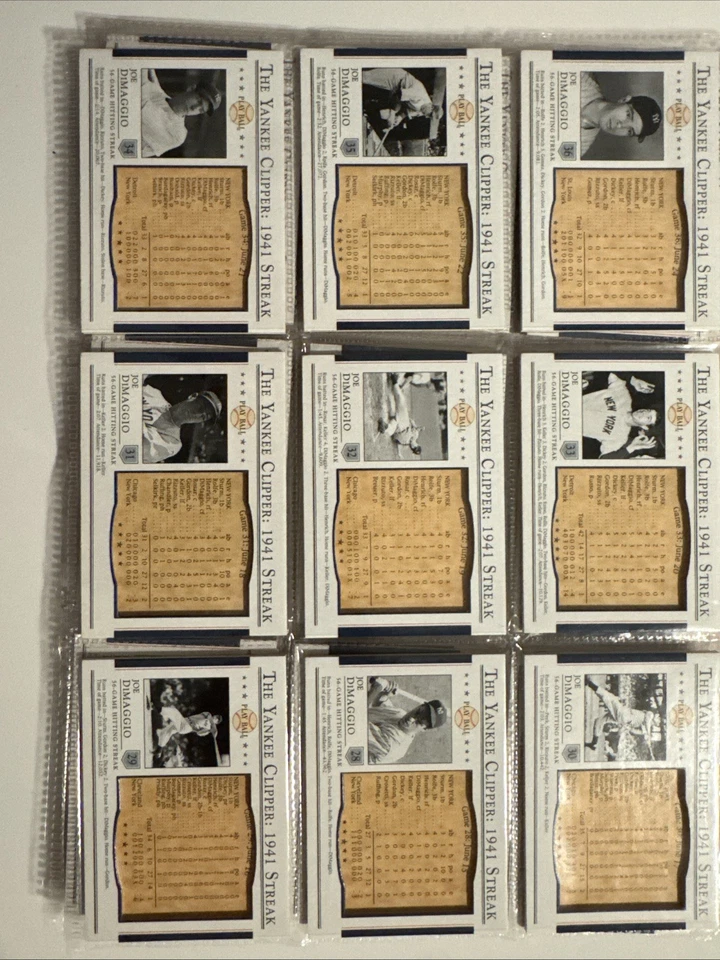 2003 Play Ball The Yankee Clipper:1941 Streak Upper Deck 完整套装 56 张卡 — 第 4/4 张图片