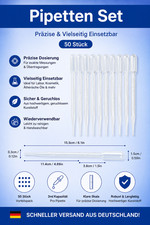 10 x Kunststoff Pipetten 3ml &ndash; Transparente Einweg Transferpipetten