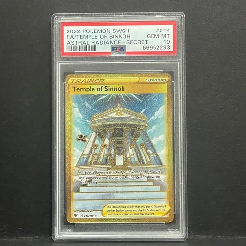 PSA 10 Temple of Sinnoh (Secret) 214/189 Astral Radiance Secert Rare Gold