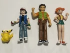 Pokémon Figures Tomy 1998 Ash Ketchum, pikachu & Misty  & Brock Vintage set of 4