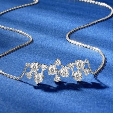 1,9 kt runder Schliff Laborgefertigter Diamant Testpass VVS1/D/Ausgezeichnetes 14 K Gold Collier