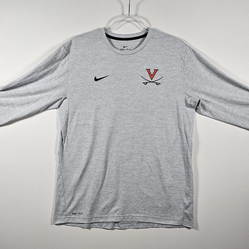 UVA Virginia Cavaliers Gray Nike Dri-Fit Sabre Victory Pullover Size Large Men's - Image 4 of 4