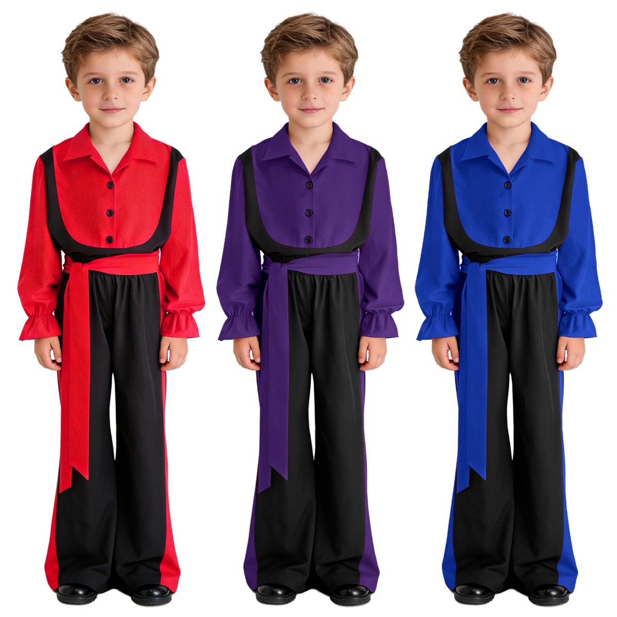 Disfraz de baile para niños con pantalones traje de ballet flamenco cintura elástica latina