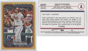 2024 Topps Update Debut Gold Rainbow Foil Nolan Schanuel #US193 Rookie RC
