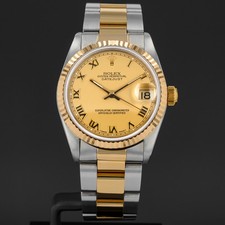 Rolex Datejust 31, 68273,  Steel & Yellow Gold, Champagne Roman Dial, Oyster ...