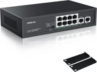 8 Port Full Gigabit Poe+ Switch with Rack Mount Ears, with 2 Gigabit Uplink