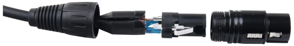 3x Set Femelle XLR vers Jack 6,3mm 1/4'' Microphone Câble Audio Signal Noir 10m - Photo 3/4