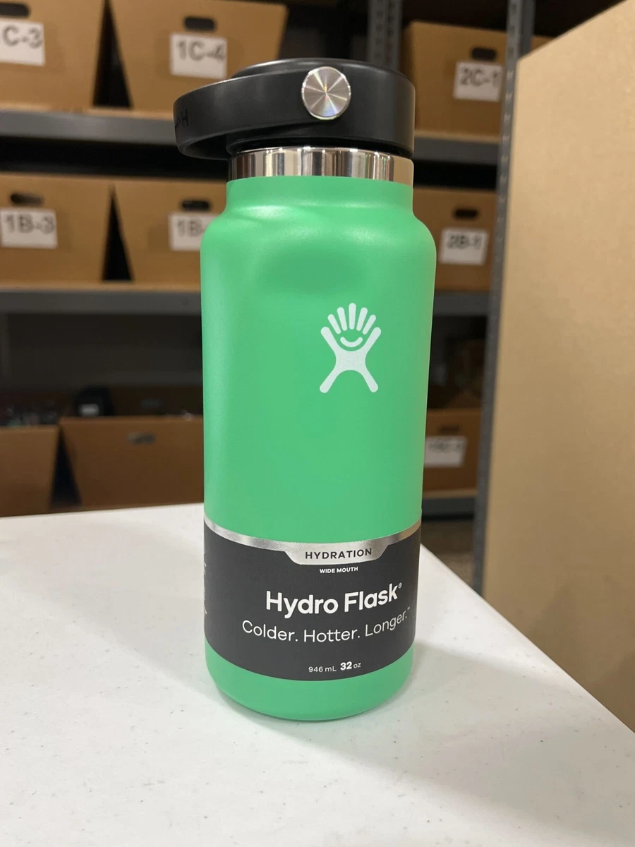HYDRO FLASK 32 oz WIDE MOUTH FLEX CAP HYDRATION Spearmint DENTED