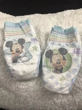 2x Huggies Little Movers Sz 3 Mickey Mouse & Minnie Vtg Diapers