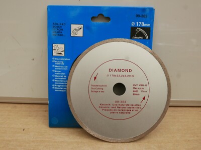 NORMEX 09 363 178mm x 22,2 Winkelschleifer Keramik & Stein Diamant Trennscheibe