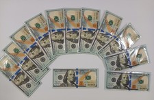 NEW Lot Of 300x 100 One Hundred Dollar Bill Mens Bifold Canvas Fashion Wallet