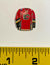 Calgary Flames Red  Jersey  Logo Lapel Pin Sticky Back New