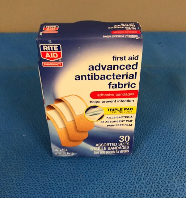 Rite Aid Advanced Antibacterial Fabric Adhesive Bandages, Assorted