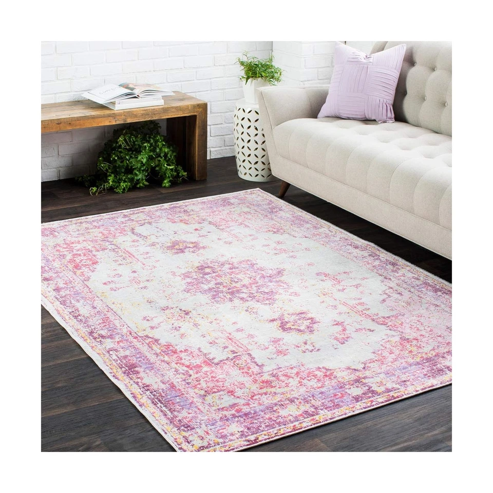 Livabliss Emilio Updated Traditional Area Rug,5'3" x 7'1",Bright Pink - Image 2 of 4