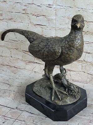 Art Deco Hand Made by Lost Wax Method Bronze Pheasant Sculpture Figurine Sale