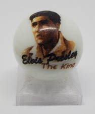 Elvis Presley 1" Glass Logo Marble w/ Stand