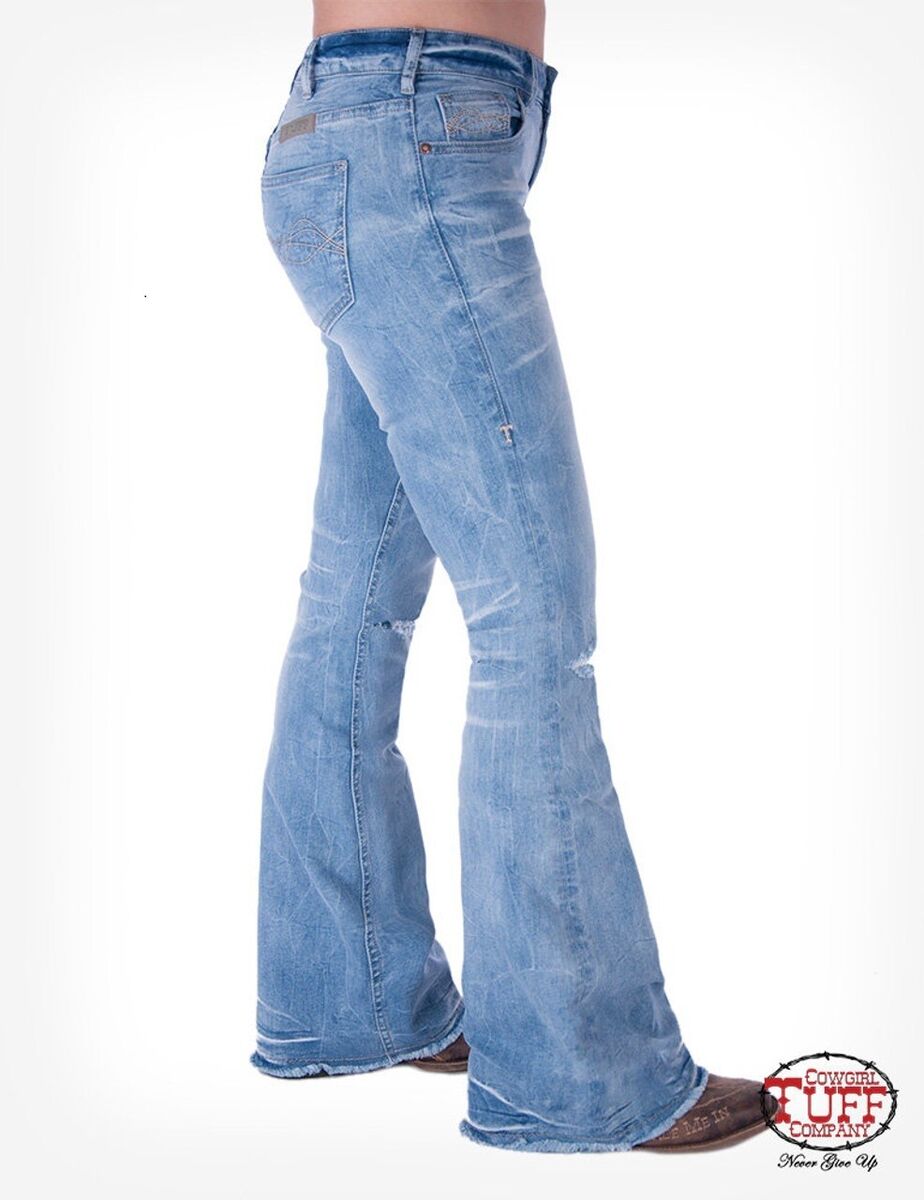 ［⭐︎］ New! Women's Cowgirl Tuff LIGHT WASH FESTIVAL TROUSER DENIM