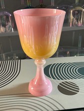 Grail Clear Sound Bowl Colored F Heart Chakra Quartz Crystal Singing Bowl 6"