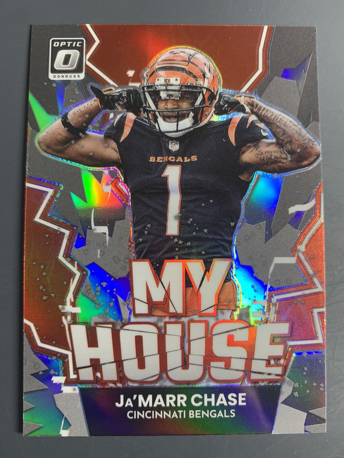2022 Optic Ja’Marr Chase My House Silver Prizm MH-13