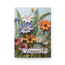 Personalized Floral Hardcover Journal, Cute Journal for Writing, Floral