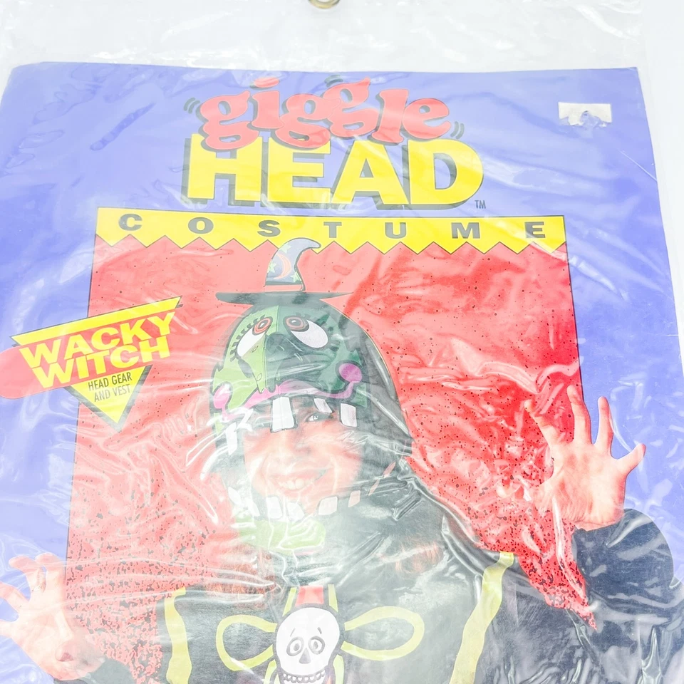 Chaleco de Colección Años 90 Riggle Head Wacky Witch Vinilo Jóvenes Niños Talla Única Head Gear Y2K Foto 3 de 4