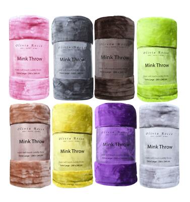 Velvet Touch Extra Large Throw Super Soft Sofa Bed Blanket Raschel