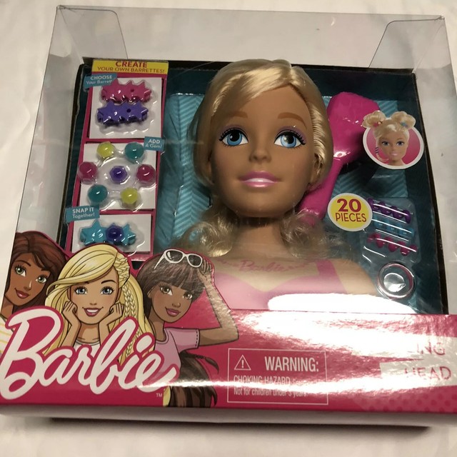 Just Play Barbie Fab Friends Small Styling Head Blonde Doll For