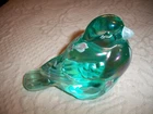 FENTON  "Iridescent Glass Bird Hand Painted & Signed"