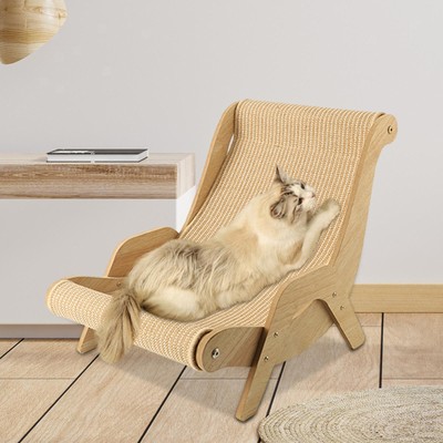 Holz Katzenstuhl Katzenmöbel Katzenhängematte Bett für Indoor Katzen Haustier Kätzchen