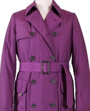 Aquascutum Purple Wadded Padded Rain Coat Mac Uk8 It40 Us4 Brand New + Tags
