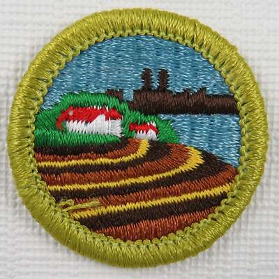 Soil and Water Conservation Current Plastic Back Merit Badge [MB-186]
