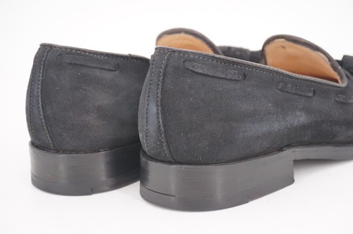 $593 | ALDEN 6 D BLACK TAN SUEDE TASSEL LOAFER ABERDEEN RE-FINISHED - Picture 8 of 13
