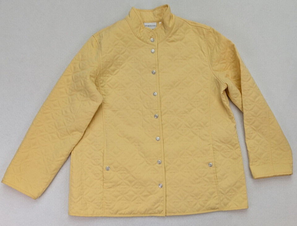 Alfred Dunner Women's Jacket Size 18 Yellow Quilted Light Weight eBay