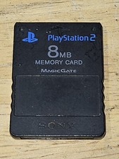 Official PlayStation 2 PS2 Memory Card 8MB - Sony OEM - MagicGate - Black