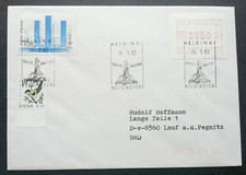 Finlande 1993 ATM Bird (timbre Frama Label FDC) *adressé *oblitérations spéci...