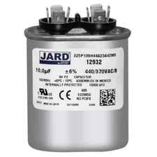 MARS/JARD 10 uf MFD 440 370 VAC OVAL Run Capacitor