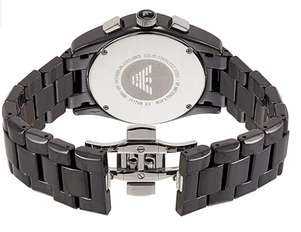 EMPORIA ARMANI CERAMICA 腕時計 Emporio Armani Ceramica Blue Dial Men 43mm