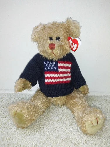NWT TY Attic Treasures Grant USA bear Vintage Collectible Americana Patriotic