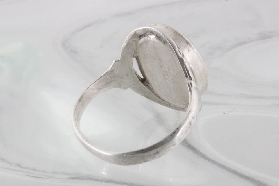 ANILLO PLATA ESTERLINA PIEDRA PERLA MOBE NATURAL TALLA 5 1/2 925 FINO 5218 Foto 3 de 4